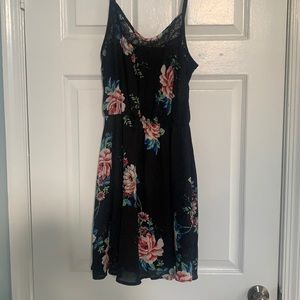 Black floral dress